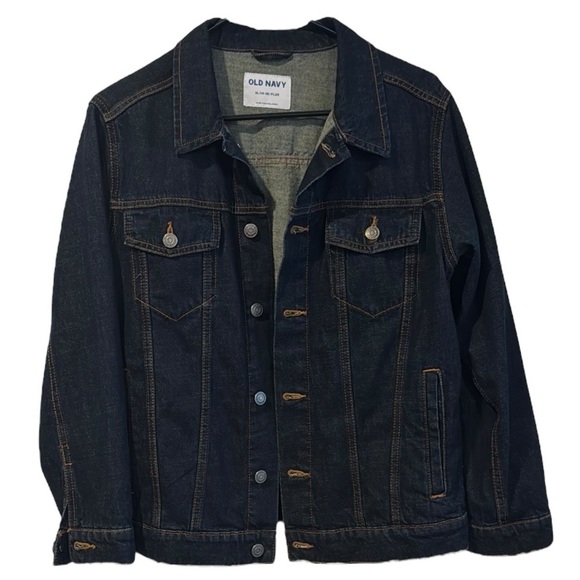 Old Navy Dark Wash Blue Denim Classic Jean Jacket Size XL plus 14 16 - Picture 1 of 9